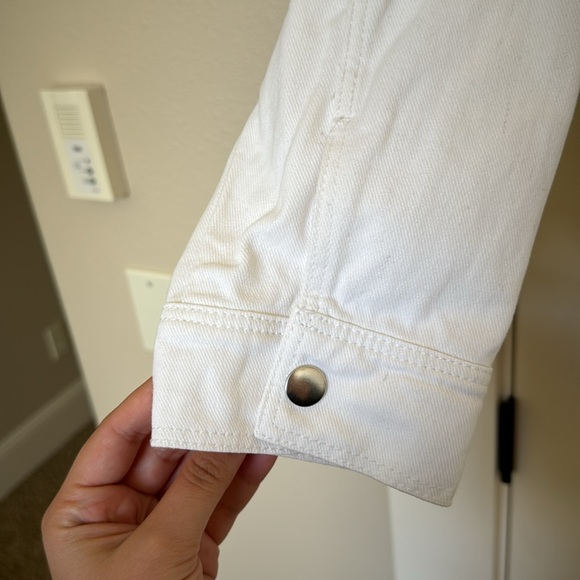 Oversized Forever 21 White Jean Jacket - Picture 6 of 10